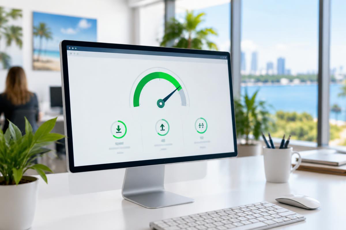 Website performance data displayed on a desktop screen