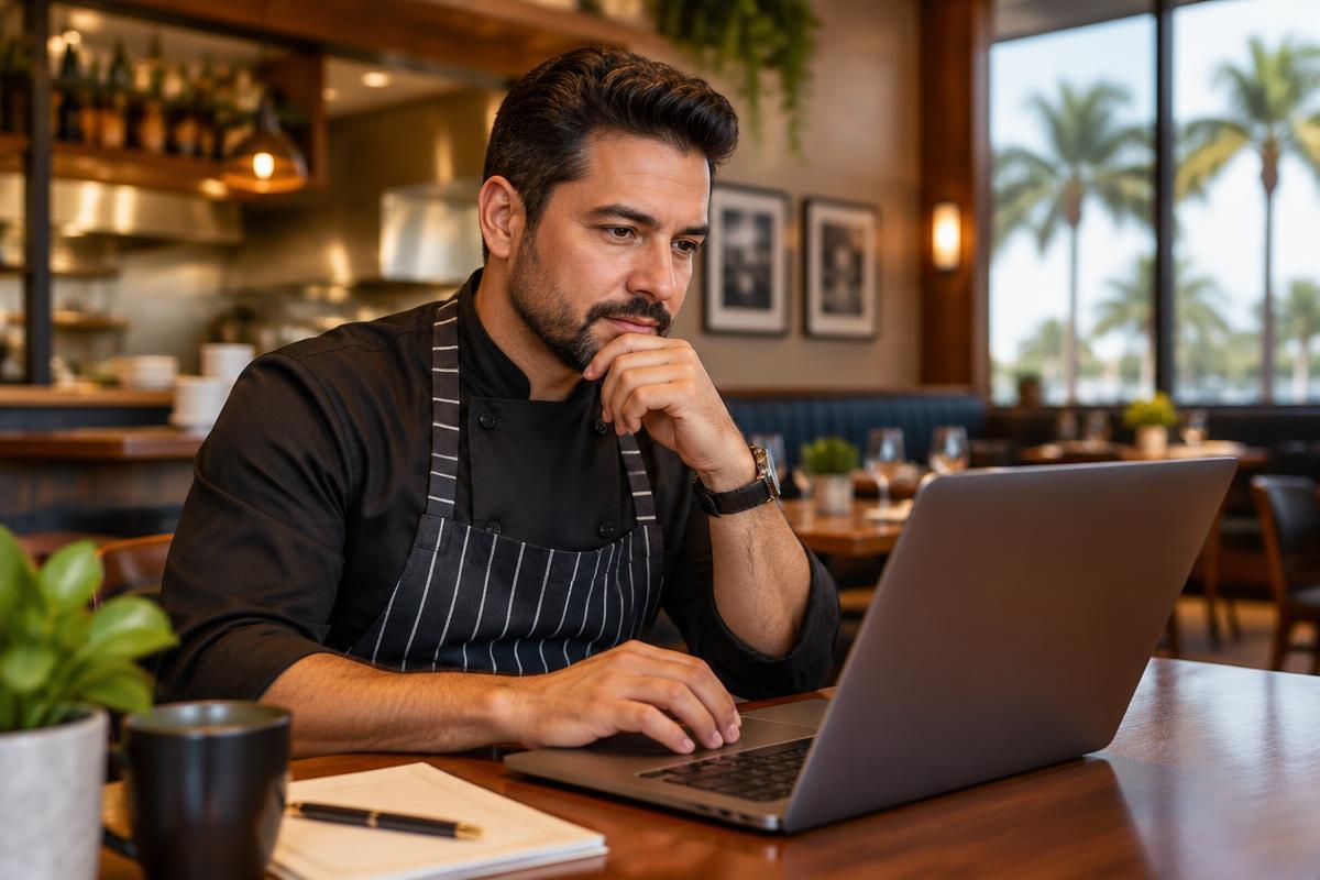 Local business owner speaking with a customer