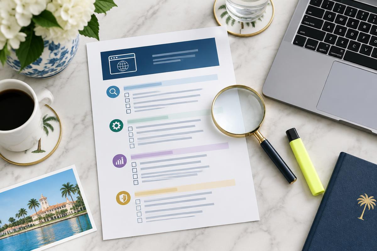 South Florida business owner reviewing website performance