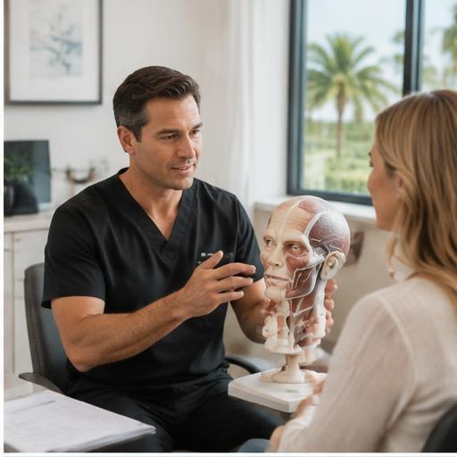 Plastic surgery practice setting reflecting a professional, discreet consultation experience